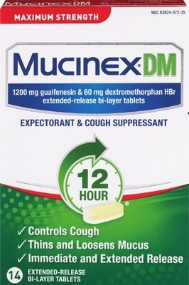 Mucinex, Mucinex DM maximum strength 14 ct., children's cough/cold syrup 6.8 oz or 2 pk.Also get savings with Buy 1 get $6 ExtraBucks Rewards®♦