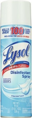 Lysol disinfectant spray 19 oz or Air Sanitizer 10 oz.Also get savings with Spend $15 get $3 Extrabucks Rewards®♦