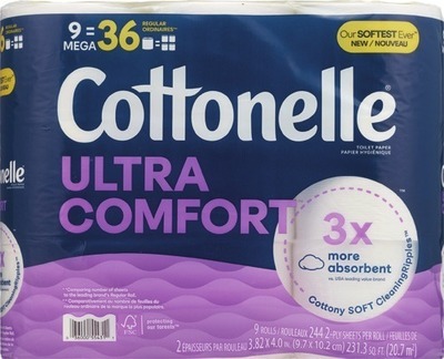 Cottonelle 9 mega roll or Viva 6 big rollAlso get savings with spend $30 get $10 ExtraBucks Rewards®