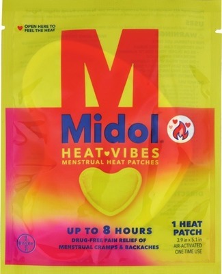 Midol Complete 24 ct., on-the-go 10 ct. or Heat Vibes patch 1 ct.Buy 1 get 1 50% OFF* WITH CARD PLUS Also get savings with Spend $25 get $5 ExtraBucks Rewards®♦ WITH CARD