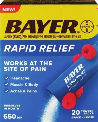 ANY Bayer aspirinSpend $20 get $5 ExtraBucks Rewards®