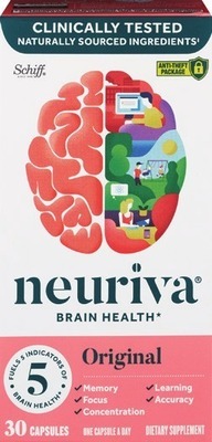 Neuriva brain performance original 30-50 ct., brain + eye 30 ct. or brain + energy 75 ct.$6.00 Digital mfr coupon + Buy 1 get $7 ExtraBucks Rewards® WITH CARD