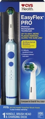 ANY CVS Health EasyFlex, SmileSonic rechargeable toothbrushes or Water Flosser.Buy 1 get $10 ExtraBucks Rewards® WITH CARD