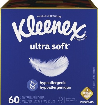 Kleenex cubes 55-70 ct., rectangular boxes 120-160 ct. or ON the GO 3-6 pkAlso get savings with Spend $30 get $10 ExtraBucks Rewards®