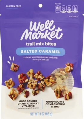 Well Market, Gold Emblem, Gold Emblem abound trail mix 5-10 oz, bites 3-5 oz, chickpeas 5 oz, chips, crackers or pretzelsAlso get savings with Spend $20 get $5 ExtraBucks Rewards®♦