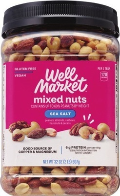 Well Market value size nuts 24-32 oz.Also get savings with spend $20 get $5 ExtraBucks Rewards®