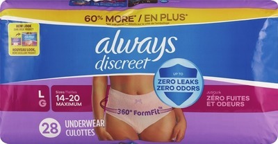 ANY Always Discreet adult care$3.00 Digital mfr coupon + Spend $30 get $10 ExtraBucks Rewards®♦