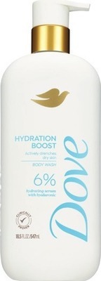 Dove body wash pump 30-30.6 oz or premium body wash 18.5 oz.