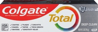 ANY Colgate Total oral care or 360° floss tip toothbrushesDigital mfr coupon + Spend $10 get $5 ExtraBucks Rewards®