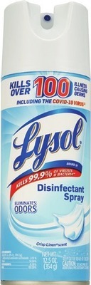 Lysol disinfecting wipes 75-80 ct. or spray 12.5 oz.