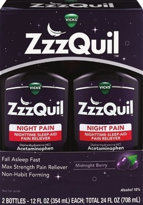 Vicks DayQuil/NyQuil cold & flu combo pks. or adult ZzzQuil 12 oz twin pks.