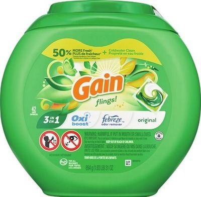 Gain liquid 88 oz, fabric softener 72 oz, flings! 31-42 ct., beads 12.2 oz or dryer sheets 240 ct.Also get savings with $2.00 Digital mfr coupon + Spend $30 get $10 ExtraBucks Rewards WITH CARD