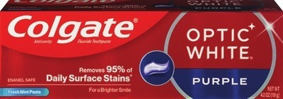 Colgate Optic White, Plaque, Sensitive 3 oz & up or Total 5.1 oz & up toothpaste3.00 on 2 digital mfr coupon + Buy 2 get $6 Extrabucks Rewards