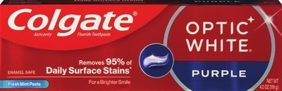 Colgate Optic White, Plaque, Sensitive 3 oz & up or Total 5.1 oz & up toothpaste$3.00 on 2 Digital mfr coupon Buy 2 get $6 ExtraBucks Rewards* WITH CARD