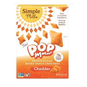 Save $1.00 on Simple Mills® Pop Mmms Baked Snack Crackers.