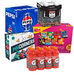 Save 20% off Pepsi 24pk, Gatorade 8pk, Muscle Milk 4pk, Frito-Lay Multi Pack PICKUP OR DELIVERY ONLY
