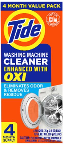 Save $2.00 on Tide® Washing Machine Cleaner Fresh Clean Scent + Oxi Pads