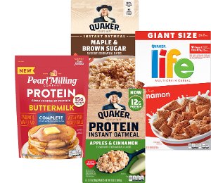 Save 20% off Quaker Instant Oatmeal and Pearl Milling Pancake Mix PICKUP OR DELIVERY ONLY