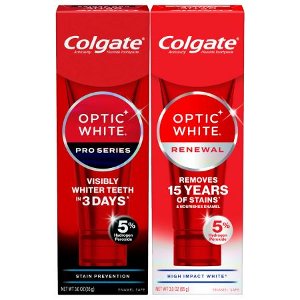 Save $3.00 on select Colgate® Optic White® Pro Series® or Renewal Toothpaste