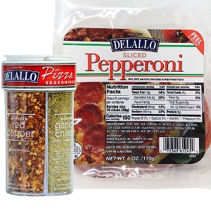 Save $1.00 on DeLallo Sliced Pepperoni Pouch or Pizza Seasoning Spice Shaker