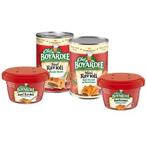 Buy 4 Chef Boyardee® Canned Pastas or Microwavable Cups, Get 1 Free