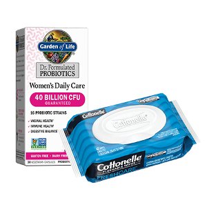 Buy ONE (1) Garden of Life Probiotics, get ONE (1) Cottonelle Wipes FREE