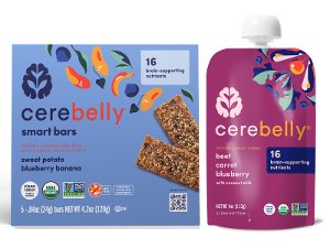 Save $0.50 on Cerebelly Veggie Pouch and Smart Bar