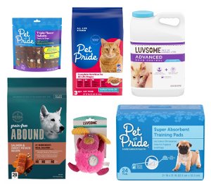 Save 20% off Abound, Luvsome, Pet Pride, Nature's Song select pet items PICKUP OR DELIVERY ONLY