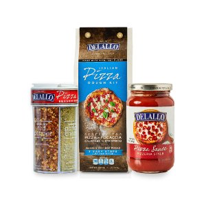 Buy 1 DeLallo Pizza Dough Kit or Pizza Seasoning Spice Shaker, Get 1 DeLallo Pizza Sauce FREE