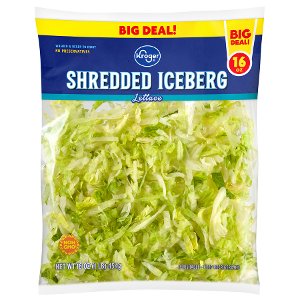 Save $0.50 on  Kroger Shredded Iceberg Lettuce