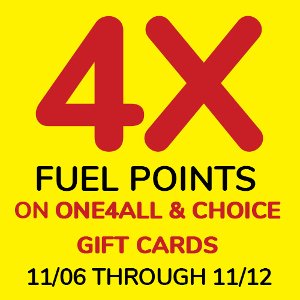 Get 4x FUEL POINTS