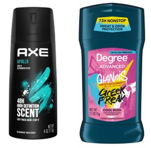 $3.99 Axe or Degree Deodorant