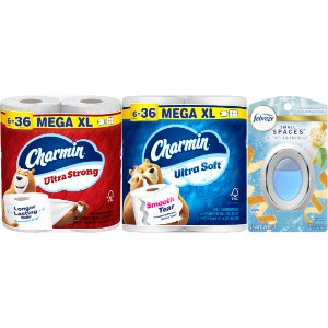 Buy 1 Charmin 6 Mega XL Roll, Get 1 Febreze Small Spaces FREE