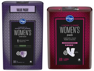 Save 25% on Kroger Brand Adult Bladder Protection Pads PICKUP OR DELIVERY ONLY