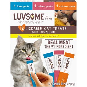 Save $1.00 on Luvsome Lickable Cat Treats Variety Pack