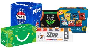 Save 20% on Pepsi 24pk, Pure Leaf 6pk, Bubly 8pk, Frito-Lay 18ct PICKUP OR DELIVERY ONLY