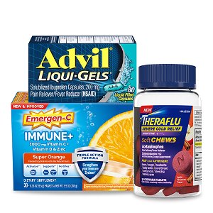 Spend $25 Save $5 on Robitussin, Theraflu, Flonase, Advil, Emergen-C, Abreva PICKUP OR DELIVERY ONLY