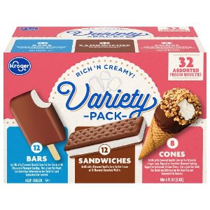 Save $2.00 on Kroger Assorted Frozen Novelties Variety Pack