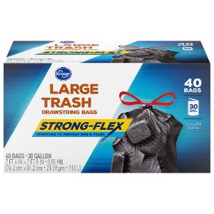 Save $1.50 on Kroger Flex 30g Trash Bags