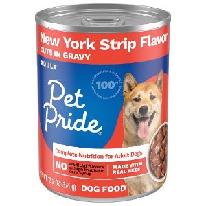 Save $1.00 on Pet Pride Wet Dog Food