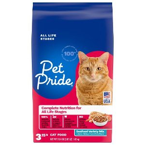 Save $0.80 on Pet Pride Dry Cat Food