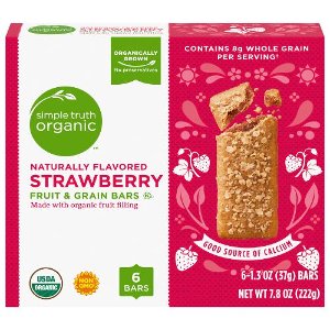 Save $0.50 on Simple Truth Organic Fruit and Grain Bars