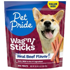 Save $1.30 on Abound Training Bites or Pet Pride Sticks or Wavy Bac'n  Dog Treats