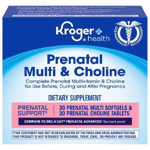 Save $1.50 on Kroger Prenatal Multi Vitamin & Choline