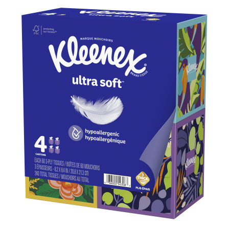 Save $1.00 on any ONE (1) Kleenex® bundle pack (3 ct or larger, not valid on On-The-Go™ packs or trial size)