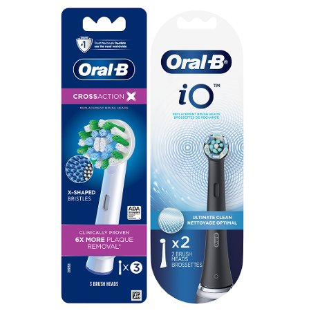 Save $5.00 on ONE Oral-B Precision Clean, Sensitive & Gum, 3D White, CrossAction, or FlossAction Replacement Brush Heads 3 ct or greater OR Oral-B iO