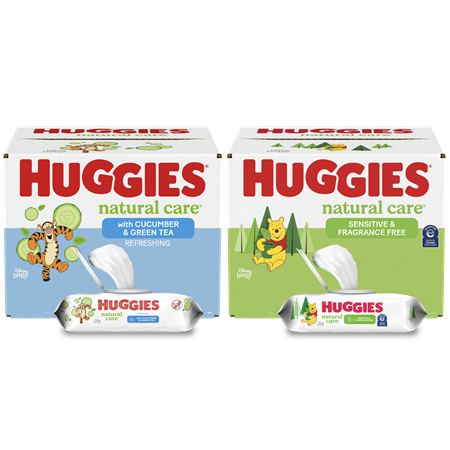 Save $0.25 on any ONE (1) Pkg of Huggies® Natural Care®, Simply Clean®, Calm™ or Nourish™ Baby Wipes