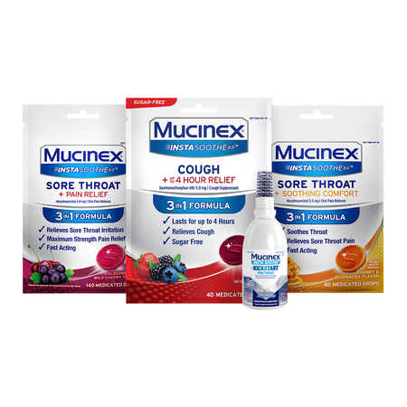 Save $1.00 on any ONE (1) MUCINEX® InstaSoothe™ Sore Throat Drops or Spray