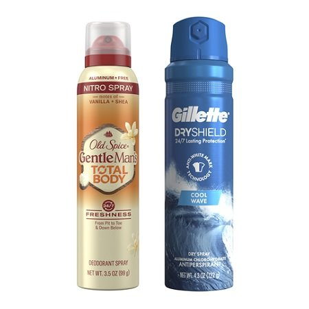 Save $4.00 on TWO (2) Old Spice Total Body Deodorant Sprays 3.5 oz AND/OR Old Spice or Gillette Dry Sprays 4.3 oz