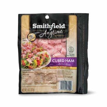 Smithfield Anytime Favorites Smoked HamBuy 1 Get 1 FREEFree item of equal or lesser price.
Cubed or Diced; or Boneless Smoked Ham Steak: Maple Flavored, Honey Cured, or Hickory; or Low Sodium Ham Steak, Fully Cooked, 8-oz pkg.